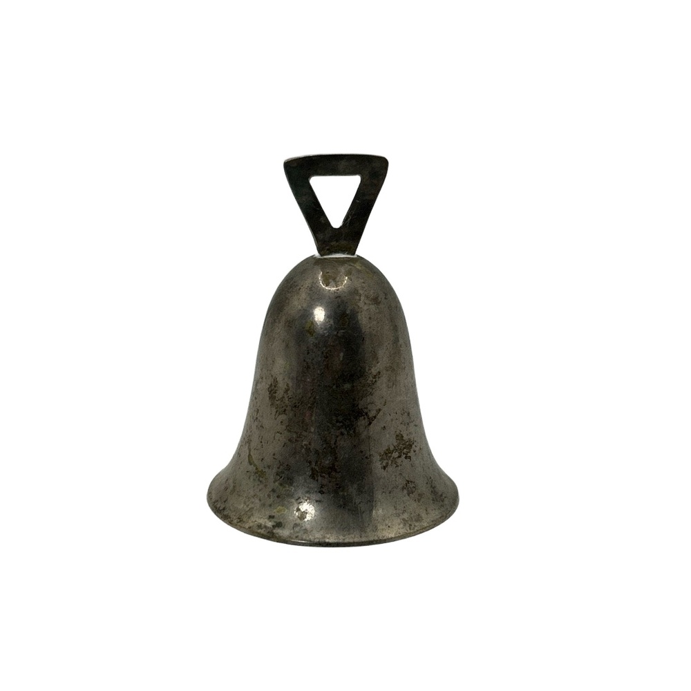 TED Metal Bell 4 Inches Tarnished Vintage Rustic Aged Patina‎